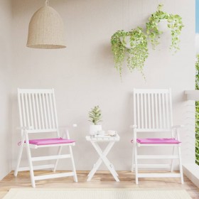 Cojines para silla de jardín 2 uds tela rosa 50x50x3 cm