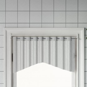 Rieles de cortina 2 uds aluminio blanco y plateado 90-135 cm