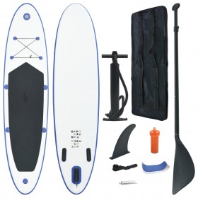 Set de tabla inflable de paddle surf SUP azul y blanco