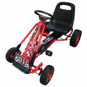 Kart para niños con pedales rojo