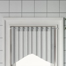 Rieles de cortina 2 uds aluminio blanco y plateado 40-60 cm