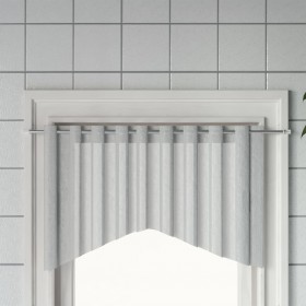 Rieles de cortina 2 uds aluminio blanco y plateado 90-130 cm