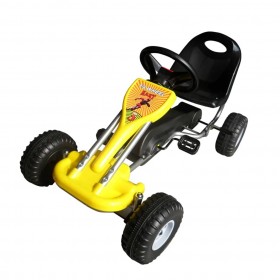Kart correpasillos con pedales amarillo