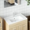 Lavabo de baño rectangular cerámica blanco 81x48x19,5 cm
