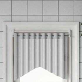 Rieles de cortina 2 uds aluminio blanco y plateado 60-105 cm